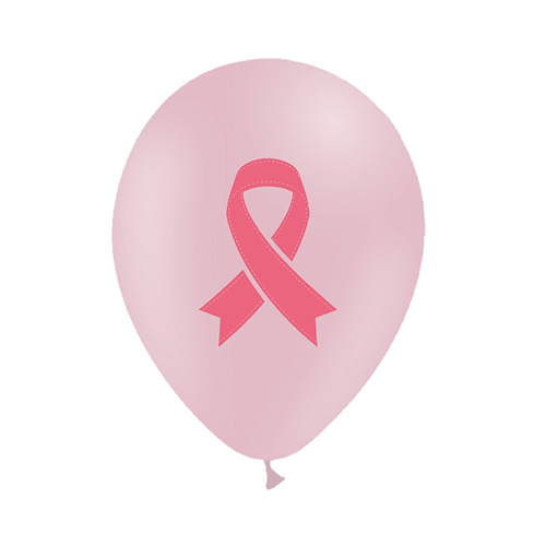 ballons imprimés nœud rose